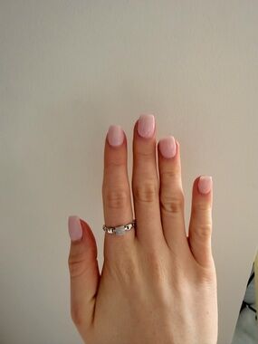 Delicate Silver Ring with Pavé Accent